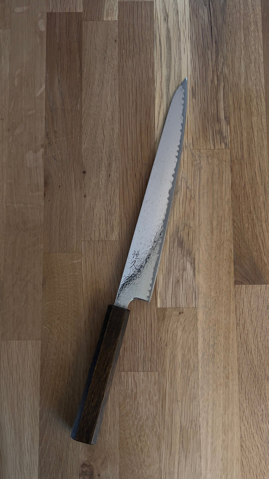 Tsunehisa Nickel Damascus Sujihiki 240 mm