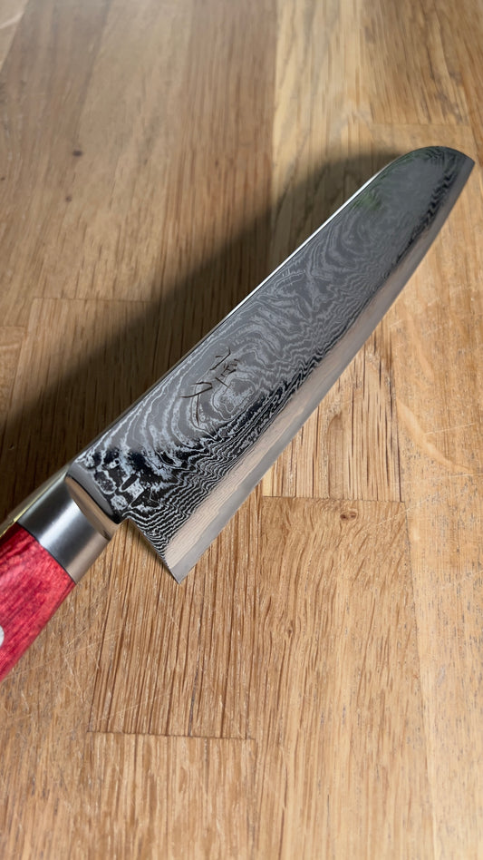 Tsunehisa Damascus Nami Santoku 180 mm