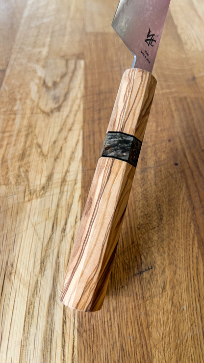 Toshitaka Damask Santoku 180 mm blad