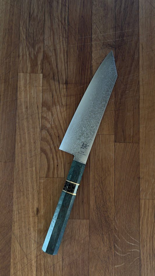 Toshitaka damask Kiritsuke 180 mm