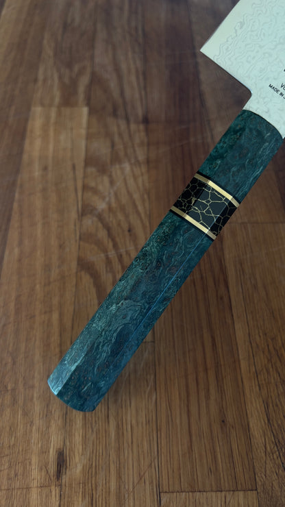 Toshitaka damask Kiritsuke 180 mm