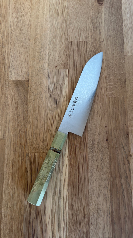 Toshitaka Damask Santoku 180 mm