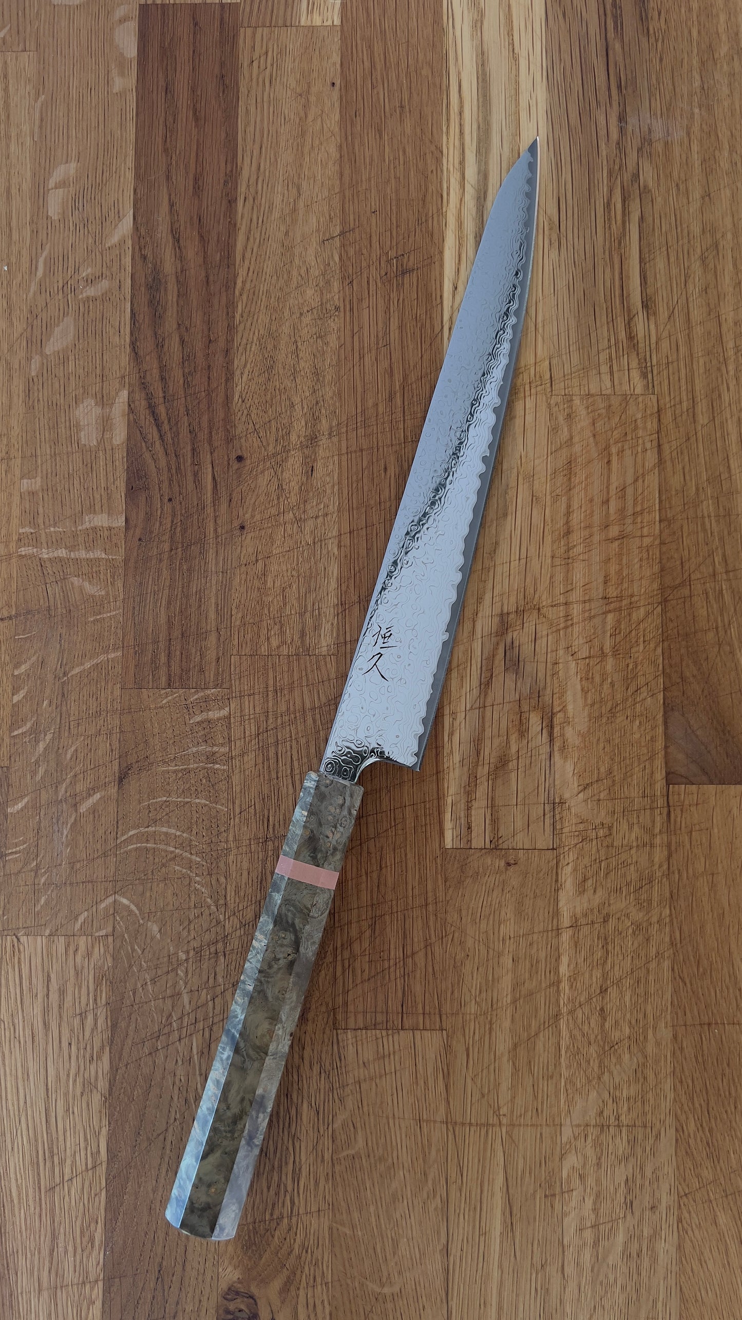 Tsunehisa Nickel Damascus Sujihiki 240 mm